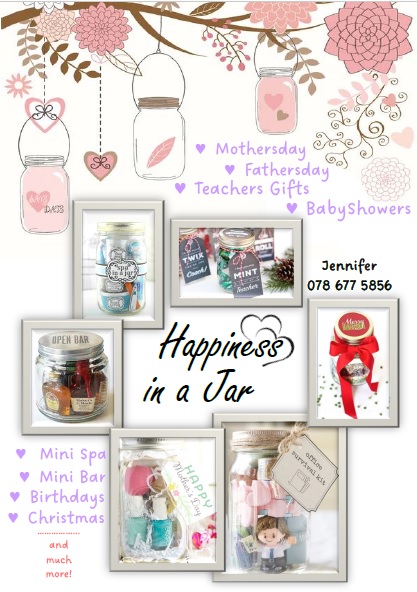 Happiness in a jar creates all your gifting in a jar.  Unique gift ideas
